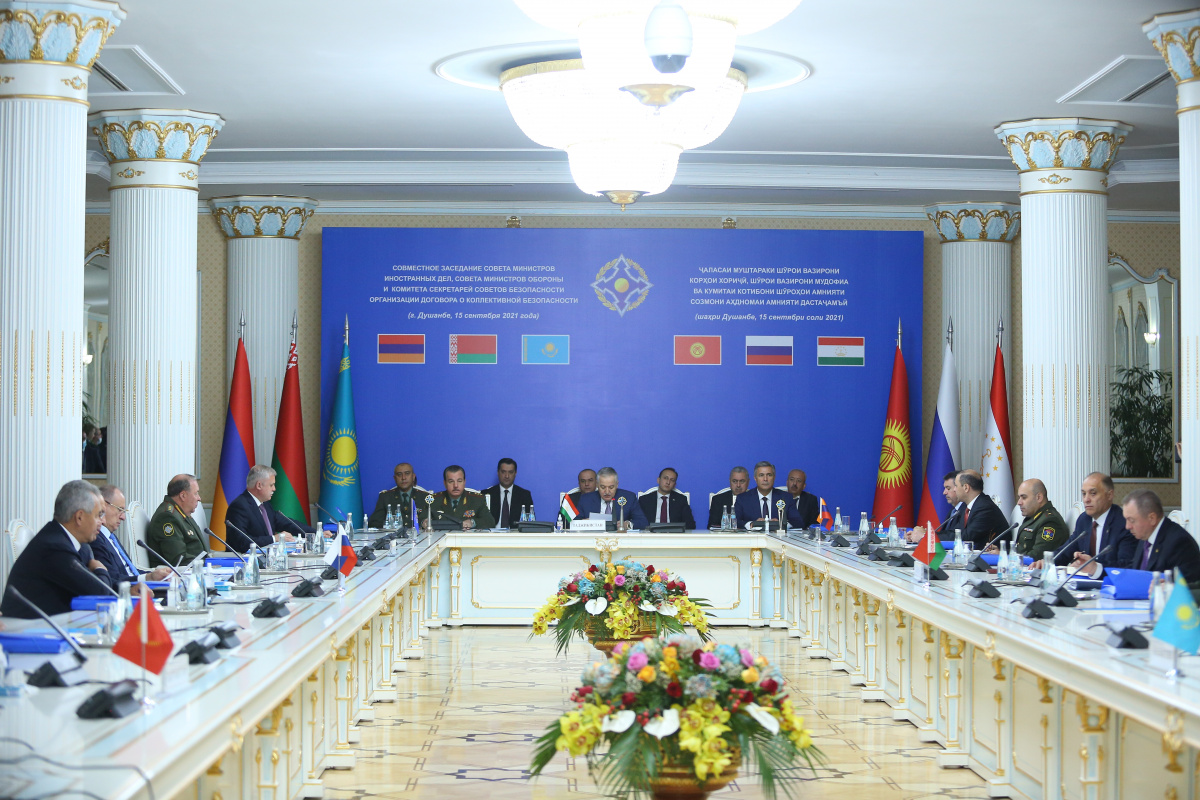 The military-political situation in the CSTO zone of responsibility has been discussed at a joint meeting of the CFM, the CMD, and the CSSC in Dushanbe on September 15