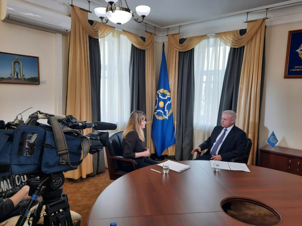 The CSTO Secretary General Stanislav Zas gave an interview at the RT TV channel: "We give priority to political means of influence"
