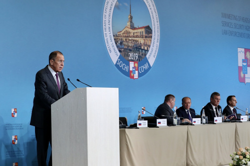 Foreign Minister Sergey Lavrov’s remarks at the 18th meeting of heads of special services, security agencies and law-enforcement organisations of foreign states, Sochi, October 16, 2019