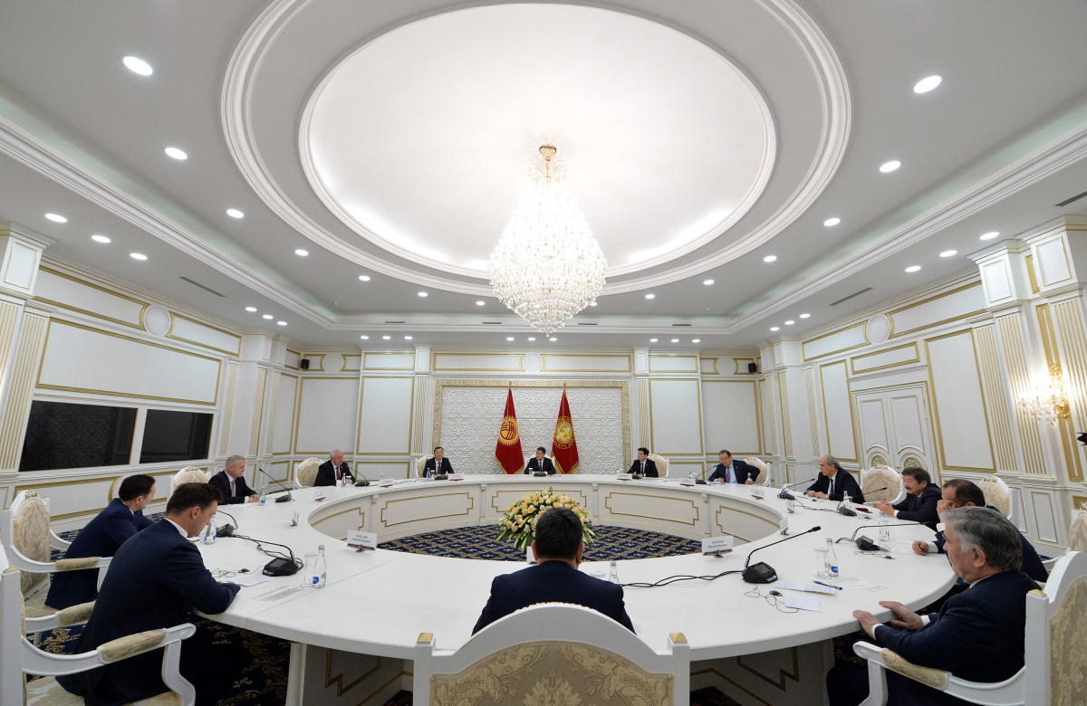 The President of the Kyrgyz Republic Sadyr Japarov had a meeting with the heads of international organizations. The meeting was attended by the CSTO Secretary General Stanislav Zas