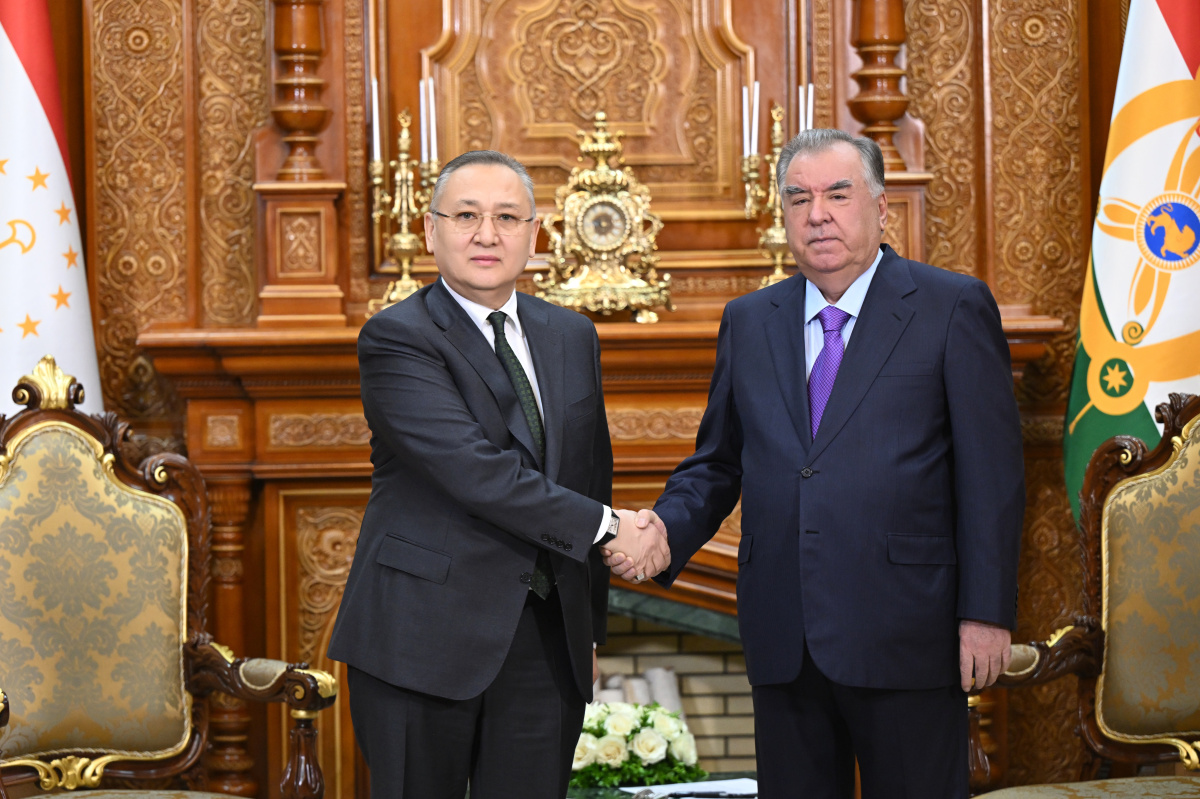 A meeting was held between CSTO Secretary General Taalatbek Masadykov and President of Tajikistan Emomali Rahmon