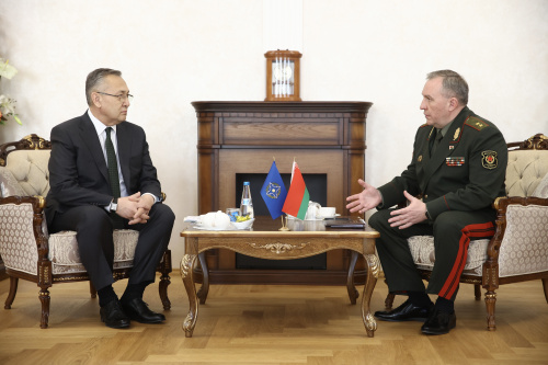 A meeting was held between CSTO Secretary General Talatbek Masadykov and Belarusian Minister of Defense Viktor Khrenin