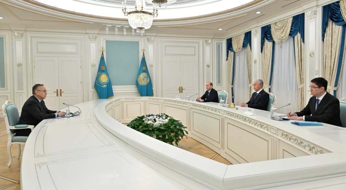 A meeting was held between CSTO Secretary General Talatbek Masadykov and President of Kazakhstan Kassym-Jomart Tokayev