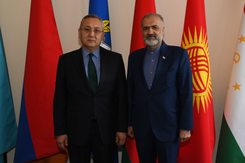 Meeting took place at the CSTO Secretariat between the Secretary General of the Organization, Talatbek Masadykov, and the Ambassador of Iran to Russia, Kazem Jalali
