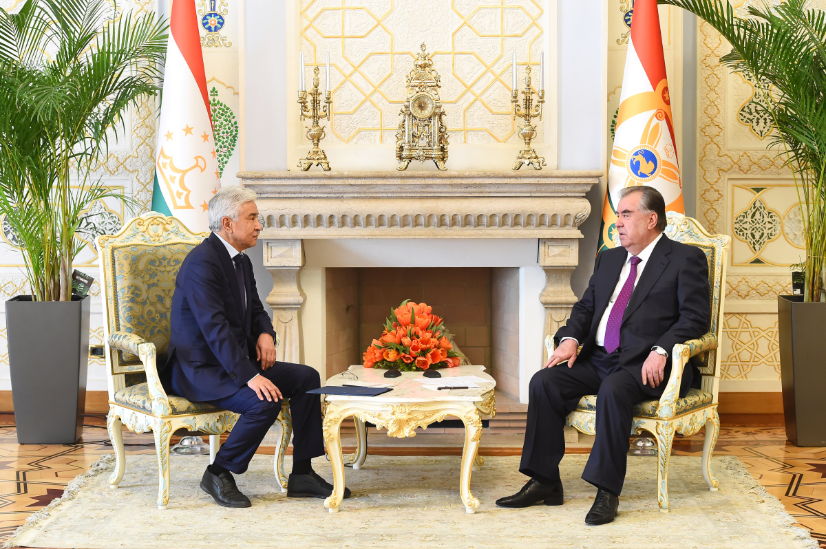 In Dushanbe, the President of the Republic of Tajikistan Emomali Rahmon met with the CSTO Secretary General Imangali Tasmagambetov