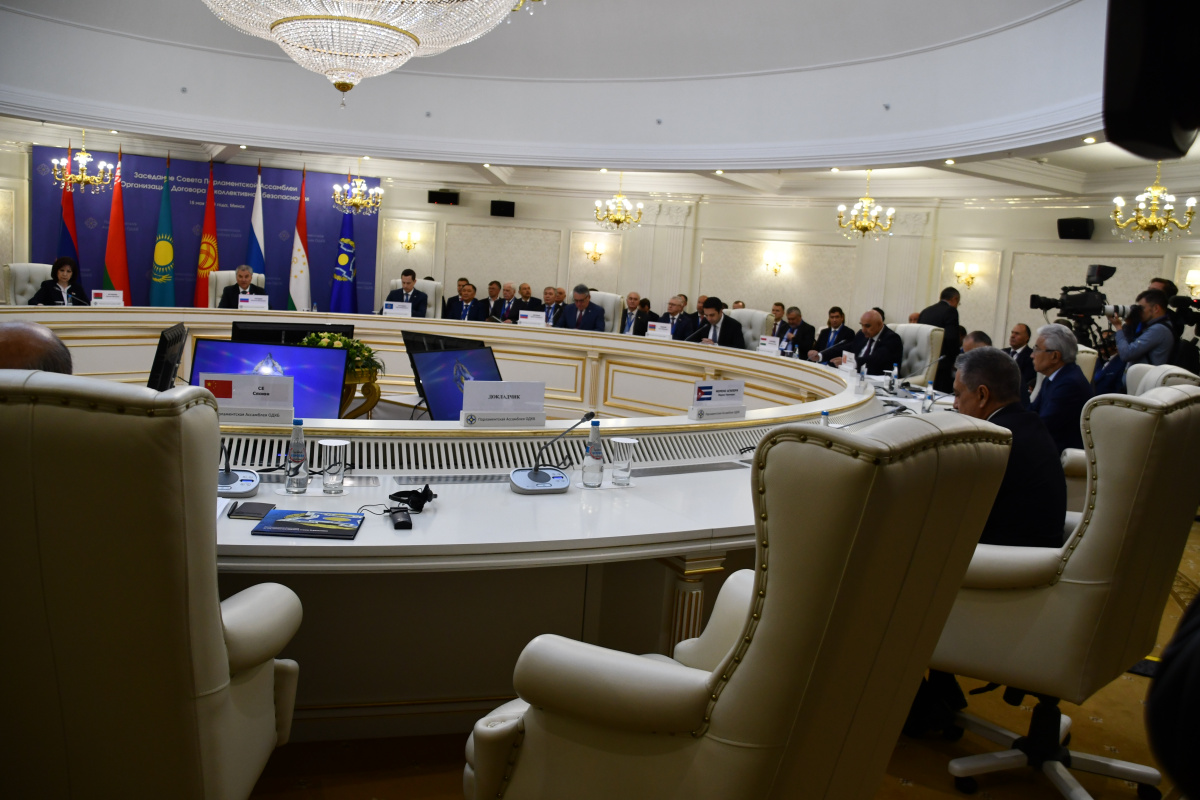 Statement by the CSTO Secretary General I. Tasmagambetov at the meeting of the CSTO Parliamentary Assembly Council in Minsk on 18 May 2023 "Implementation of decisions of the November (2022) session of the CSTO CSC and the current situation in the CSTO ar