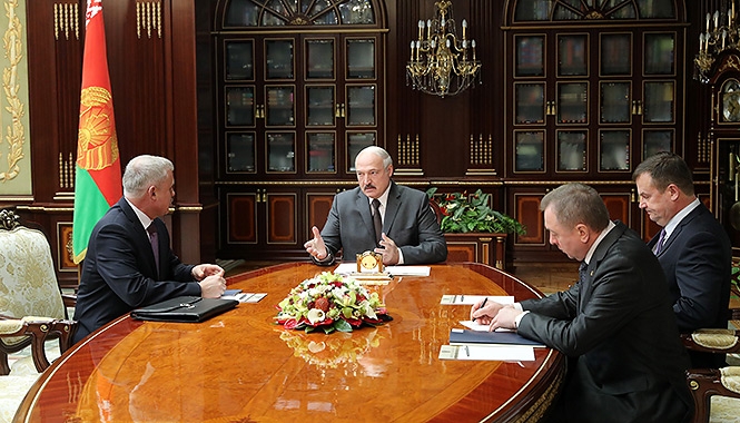 President of Belarus Alexander Lukashenko meets with CSTO Secretary General Stanislav Zas