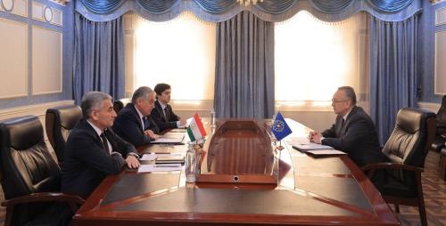 A meeting was held between CSTO Secretary General Talatbek Masadykov and Minister of Foreign Affairs of Tajikistan Sirojiddin Muhriddin