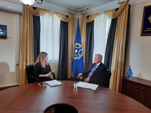 The CSTO Secretary General Stanislav Zas gave an interview at the RT TV channel: "We give priority to political means of influence"