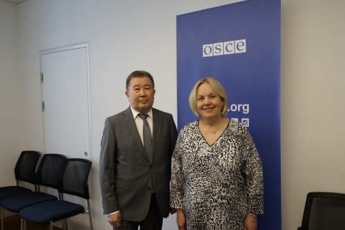 Acting CSTO Deputy Secretary General Samat Ordabayev met with Coordinator of the Transnational Threats Department of the OSCE Secretariat Elena Kupchina