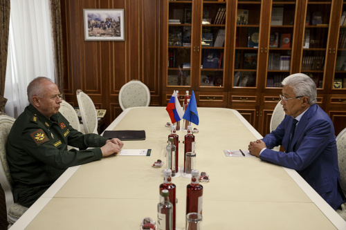 The CSTO Secretary General Imangali Tasmagambetov met with Deputy Minister of Defense of Russia Alexander Fomin