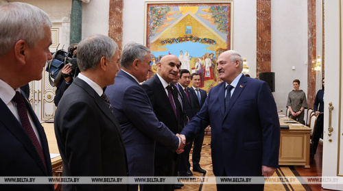 Chairman of the CSTO CSC, the President of the Republic of Belarus, Alexander Lukashenko meets with participants of the CSTO Parliamentary Assembly Council