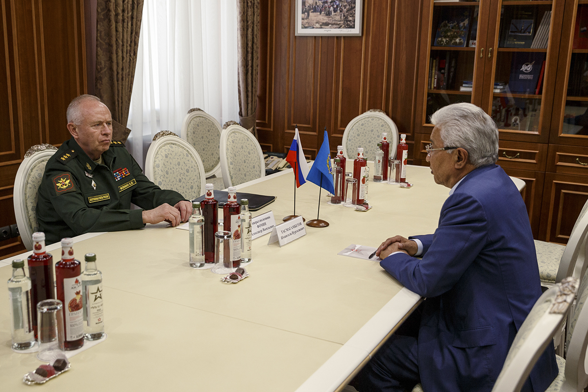 The CSTO Secretary General Imangali Tasmagambetov met with Deputy Minister of Defense of Russia Alexander Fomin