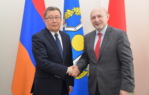 On the meeting between the CSTO Deputy Secretary General Samat Ordabaev and the UN Secretary-General's Special Representative for Central Asia Kakha Imnadze