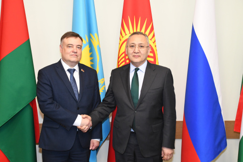 The CSTO Secretary General Talatbek Masadykov met with newly appointed Permanent and Plenipotentiary Representative of Belarus to the CSTO Vladimir Bespaly