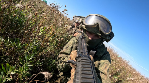 CSTO Collective Forces practice assaulting the positions of a simulated adversary as part of the “Interaction-2026” exercise