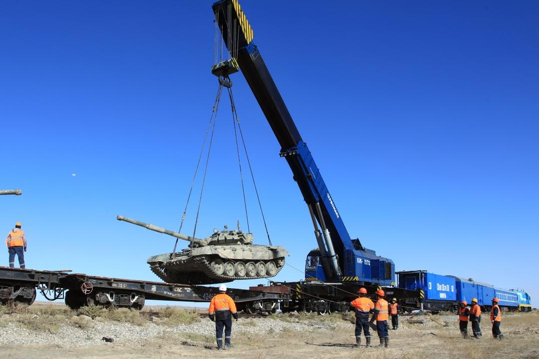 Military contingents of the Armed Forces of the CSTO member states practiced actions in conditions of sabotage on the railroad in the course of trainings "Echelon-2022" in Kazakhstan