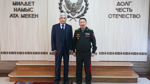 The CSTO Secretary General Imangali Tasmagambetov had a meeting with the Kyrgyz Defense Minister Baktybek Bekbolotov