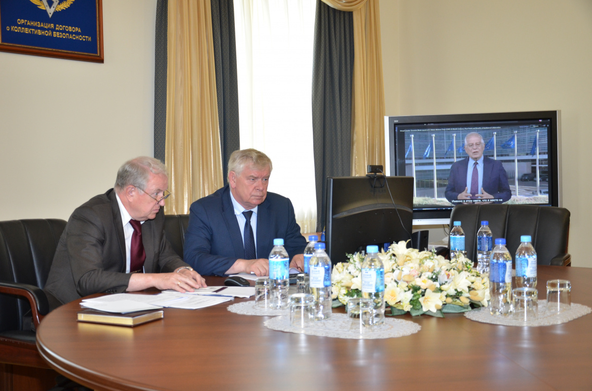 The delegation of the CSTO Secretariat, headed by the CSTO Deputy Secretary General Valery Semerikov, took part in the events of the UN Online Week of Fight against Terrorism