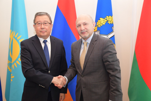 On the meeting between the CSTO Deputy Secretary General Samat Ordabaev and the UN Secretary-General's Special Representative for Central Asia Kakha Imnadze