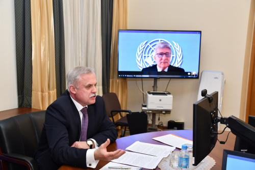 The CSTO Secretary General had a meeting via videoconferencing with the UN Assistant Secretary General for Political Affairs 