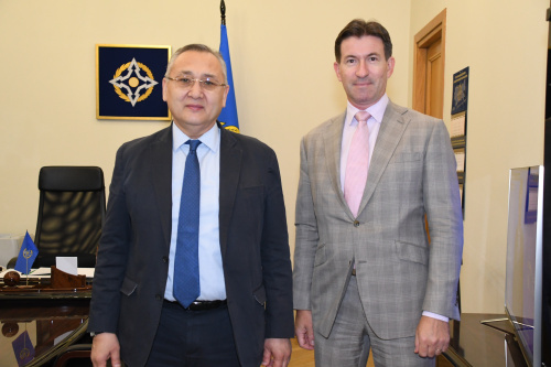 CSTO Secretary General Talatbek Masadykov meets with Director of the Institute of China and Contemporary Asia of the Russian Academy of Sciences Kirill Babaev