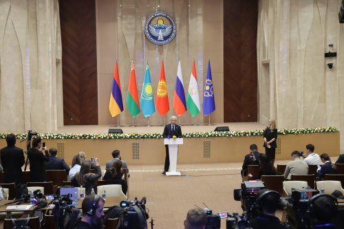 The CSTO Secretary General summarized the Organization's activities and reported on the results of the Collective Security Council meeting