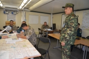 Оперативная группа МЧС во время планирования действий подразделений по ликвидации последствий чрезвычайных ситуаций
