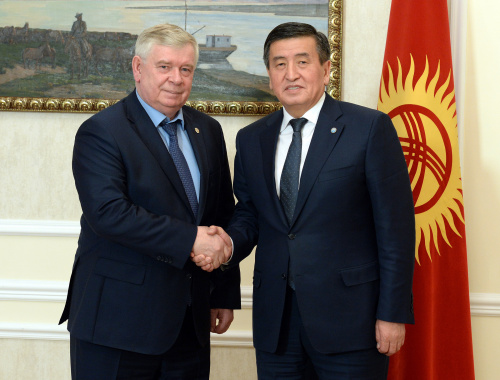 President of the Kyrgyz Republic  Sooronbay Jeenbekov met with the CSTO Acting Secretary General Valery Semerikov in Bishkek