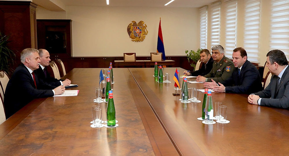 The CSTO Secretary General Stanislav Zas and Armenian Defense Minister David Tonoyan met in Yerevan