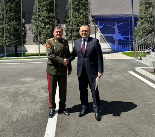 A meeting was held between CSTO Secretary General Talatbek Masadykov and Minister of Defense of Tajikistan Emomali Sobirzoda
