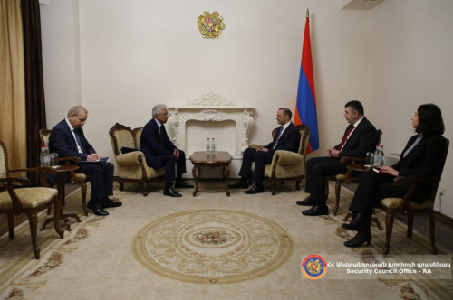 The Security Council Secretary of the Republic of Armentia Armen Grigoryan and the CSTO Secretary General Imangali Tasmagambetov held a meeting in Yerevan