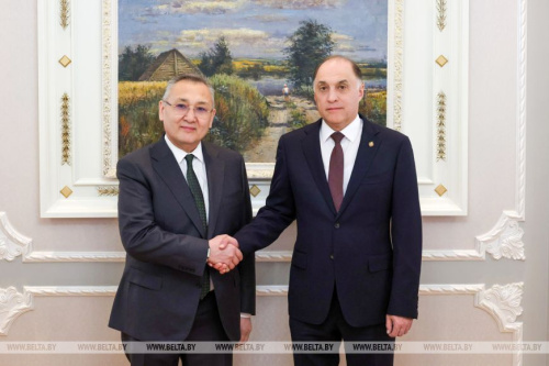 A meeting was held between CSTO Secretary General Talatbek Masadykov and State Secretary of the Security Council of Belarus Aleksandr Volfovich