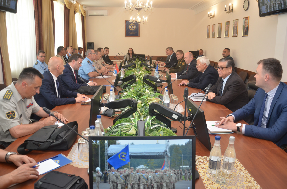 The presentation of the CSTO was held for the delegation of the University of Defence of the Republic of Serbia in the Secretariat of the Organization