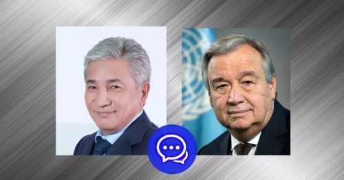 The CSTO Secretary General Imangali Tasmagambetov hold video-conference with the UN Secretary General Antonio Guterres