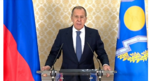 The Russian Minister of Foreign Affairs Sergei Lavrov spoke via videoconferencing on behalf of the CSTO member states at the UN General Assembly on the occasion of its 75th anniversary