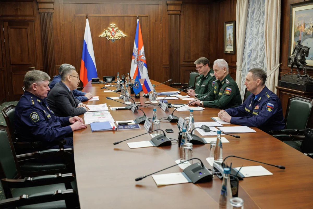 A meeting took place between CSTO Secretary General Talatbek Masadykov and Minister of Defense of Russia Andrey Belousov