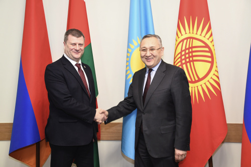 CSTO Secretary General Talatbek Masadykov held a meeting with Ambassador of Belarus to Russia Yuri Seliverstov