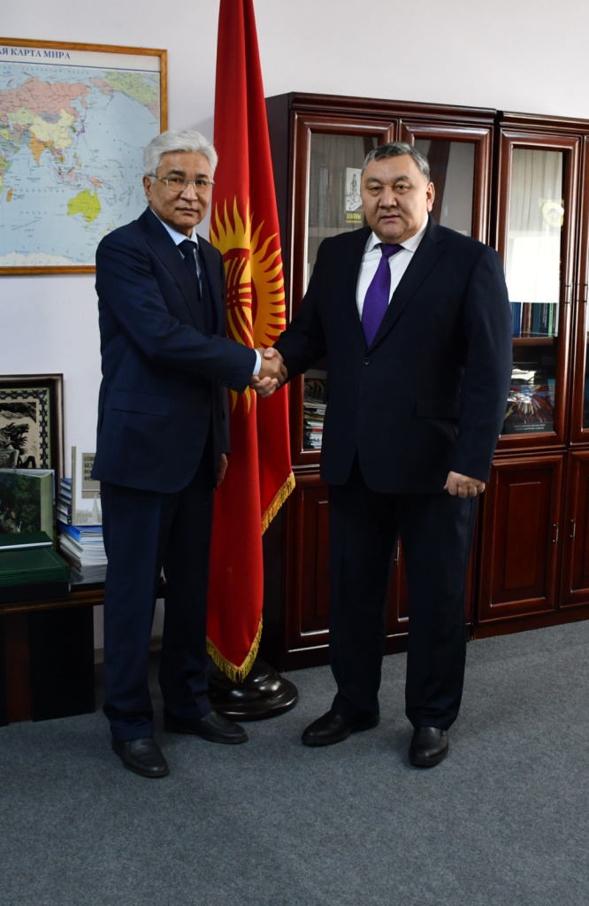 The CSTO Secretary General Imangali Tasmagambetov had a meeting with the Secretary of the Security Council of the Kyrgyz Republic Marat Imankulov
