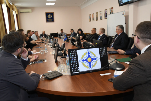 A meeting of the CSTO Secretary General Talatbek Masadykov with media representatives of the Organization’s member states was held at the CSTO Secretariat