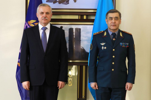 The CSTO Secretary General Stanislav Zas had a meeting with the Minister of Defense of the Republic of Kazakhstan Nurlan Yermekbayev in Nur-Sultan
