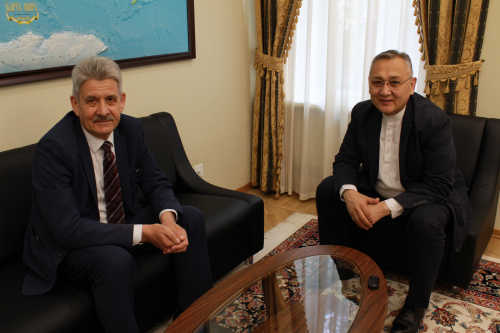 CSTO Secretary General Talatbek Masadykov meets with Director of the Institute of International Relations and Political Sciences of the Russian State University for the Humanities Vasily Khristoforov